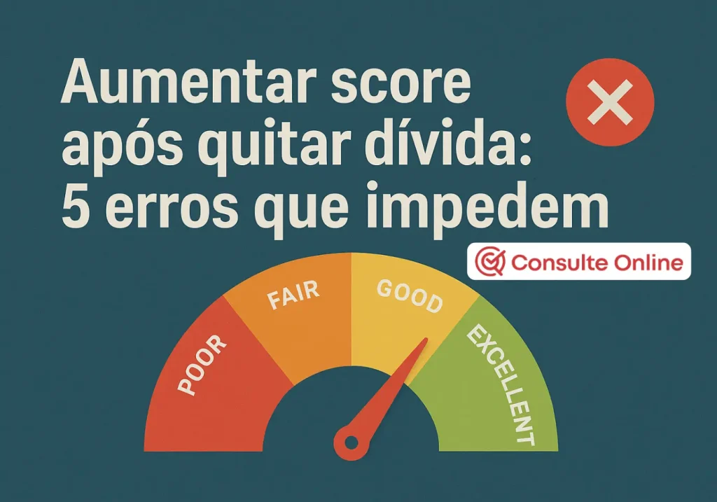 Aumentar score após quitar dívida: 5 erros que impedem - Consulte Online