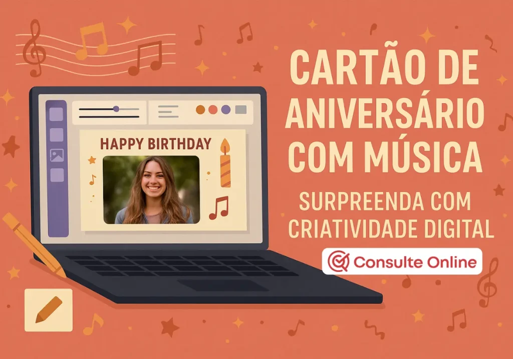 Cartão de Aniversário com Música: Use Criatividade Digital - Consulte Online