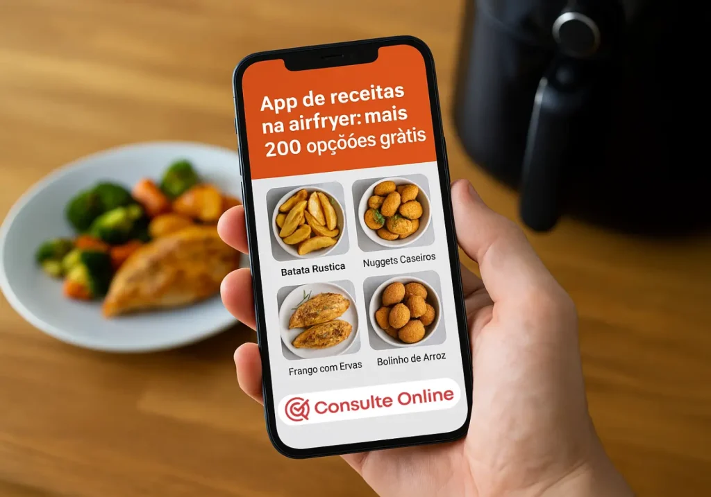 App de receitas na airfryer: Mais de 200 opções grátis - Consulte Online
