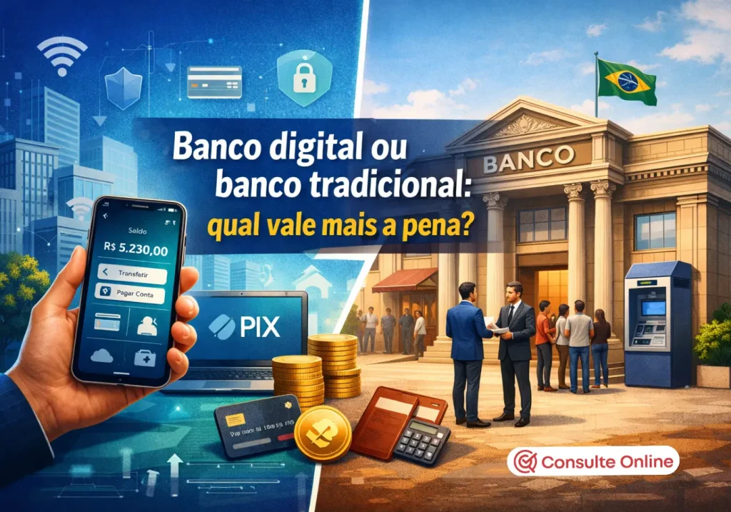 Banco digital ou banco tradicional: qual vale mais a pena? - Consulte Online